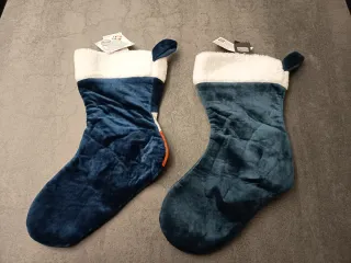 Calze Befana Blu con Bordi Bianchi