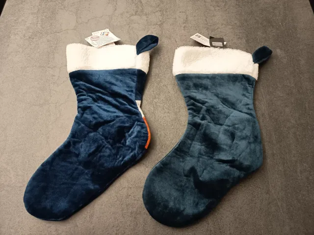 Calze Befana Blu con Bordi Bianchi