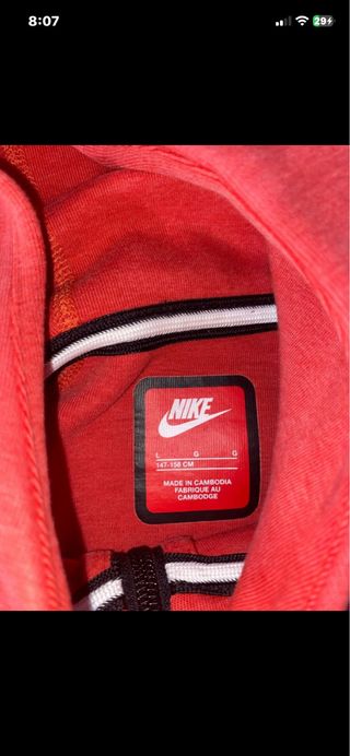 Chaqueta Nike Tech Fleece Roja