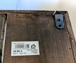 Appendiabiti in legno e metallo con numeri