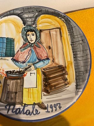 Piatto Natale 1997 Ceramica Albisola