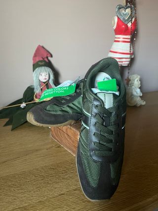 Zapatillas Benetton Marrón/Verde