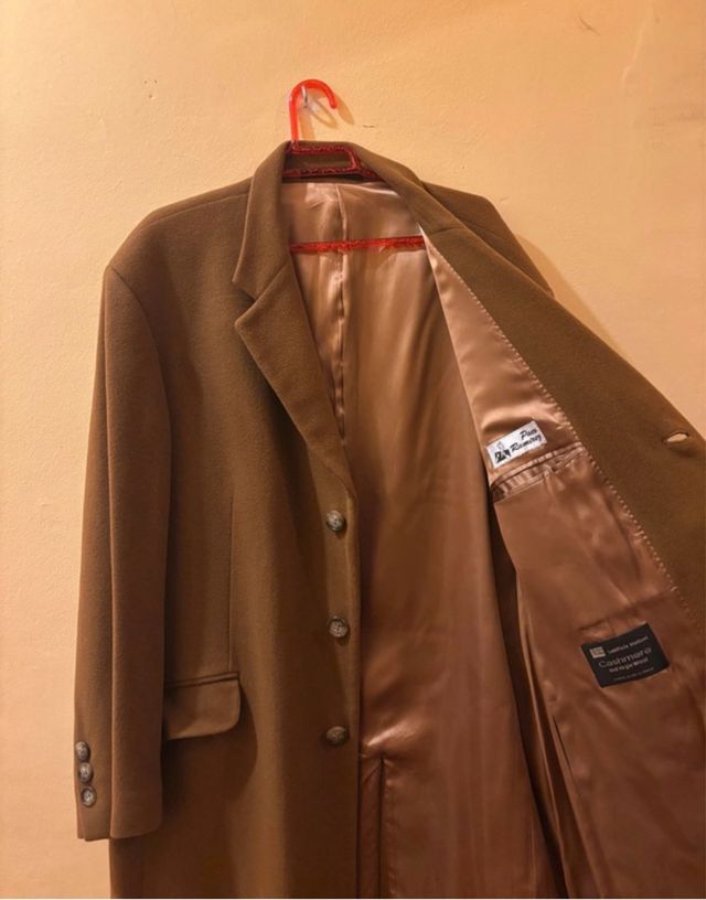 Abrigo de lana y cashmere italiano hombre