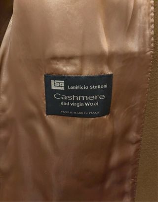 Abrigo de lana y cashmere italiano hombre