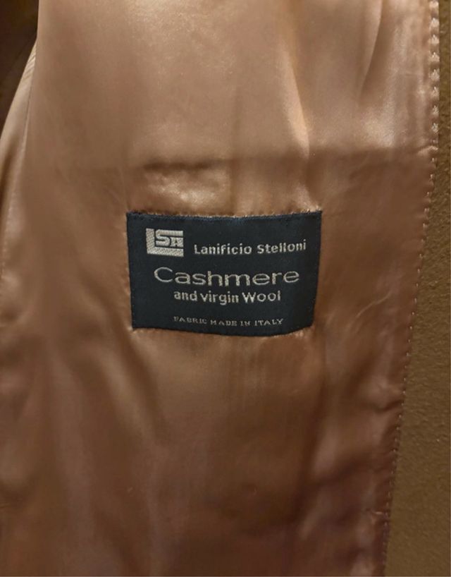 Abrigo de lana y cashmere italiano hombre