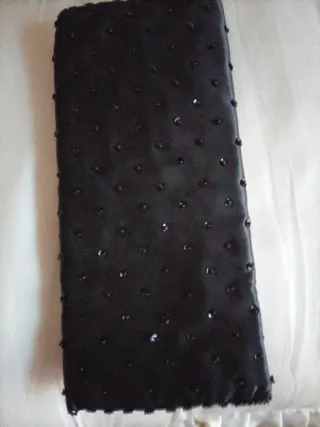 Pochette vintage anni 60 paillettes nere