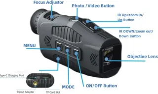 Visor Nocturno Monocular Infrarrojos 1080P