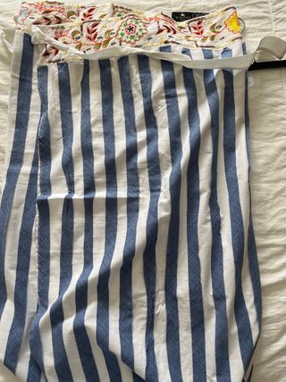 Falda Pareo Etro Rayas Azul Multicolor