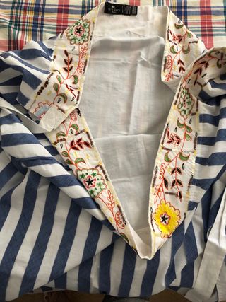 Falda Pareo Etro Rayas Azul Multicolor