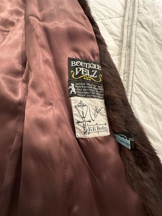 Abrigo de pelo “marrón color visón “