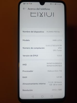 HUAWEI P30 LITE (4GB RAM 128GB Memoria)