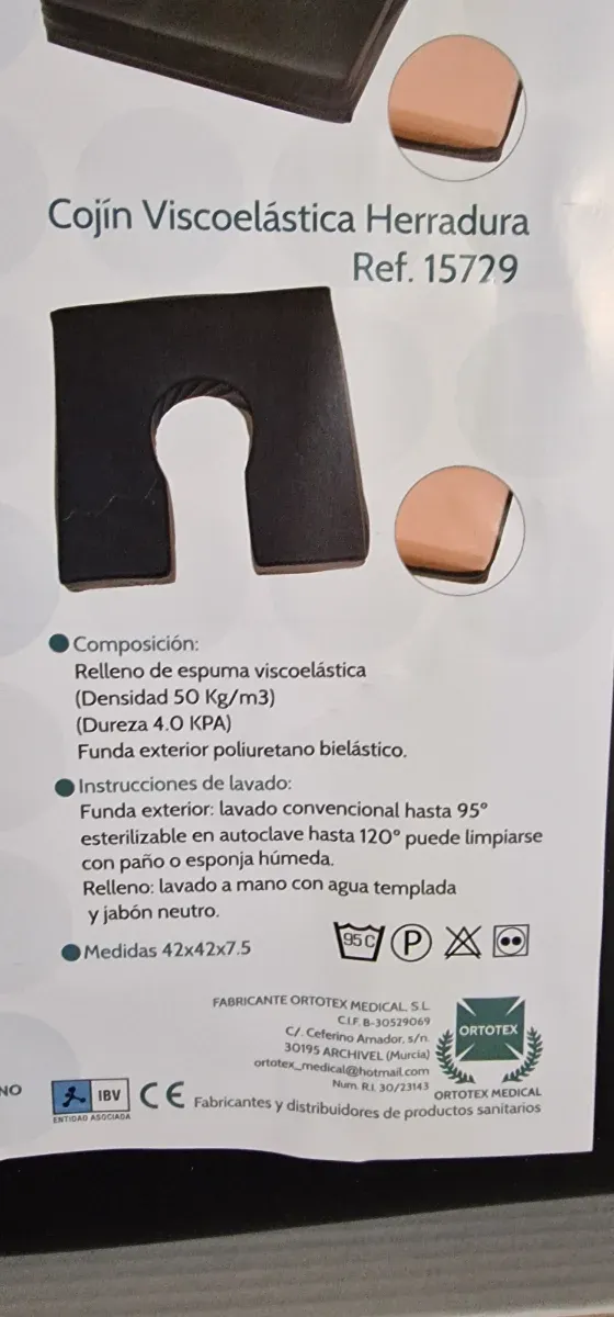 Cojín Viscoelástico Antiescaras Ortotex