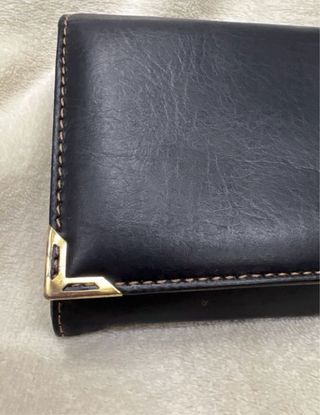 Cartera Retro Vintage de Piel Negra Mujer