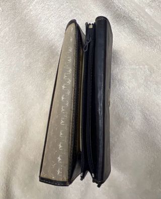 Cartera Retro Vintage de Piel Negra Mujer