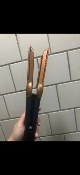 Dyson Plancha Pelo Azul y Dorado