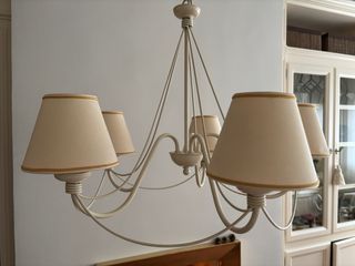 Lámpara forja 5 brazos