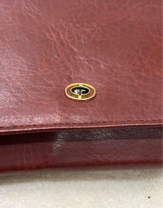 Cartera Retro Vintage de piel marrón para mujer