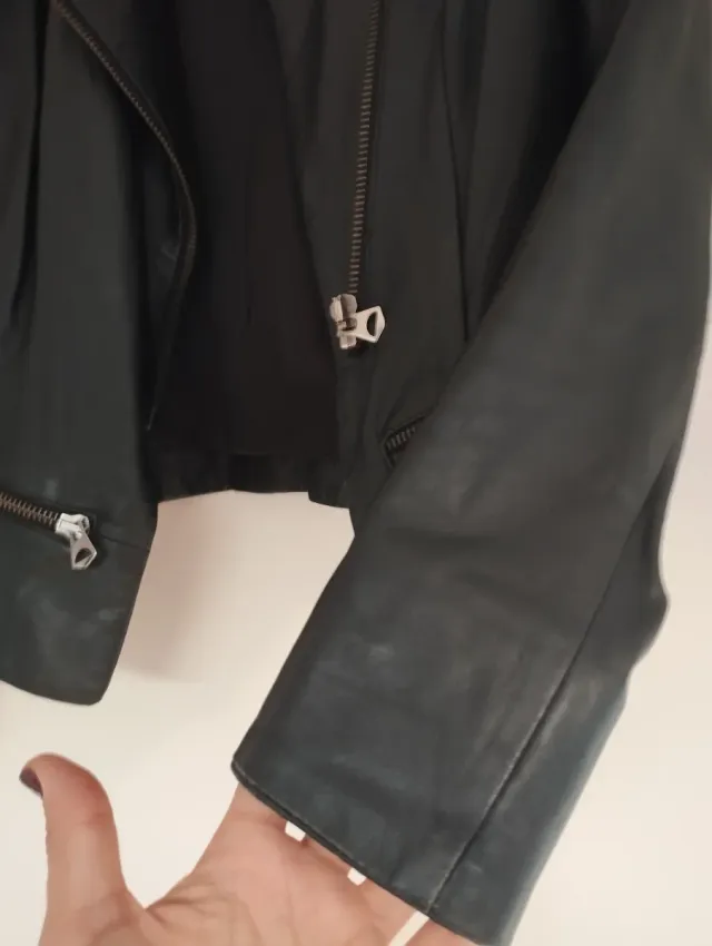 Chaqueta Piel Di Marco Negra Talla XS