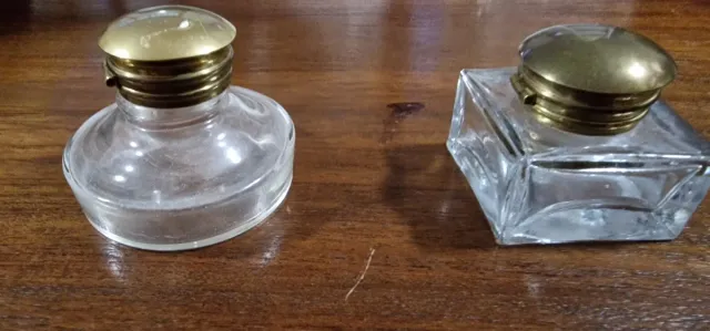 Par de tinteros cristal