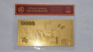 Billete Oro 10000 Pesetas Banco de España