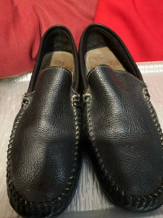 2 Pares Mocasines Piel Negro46se venden por separa