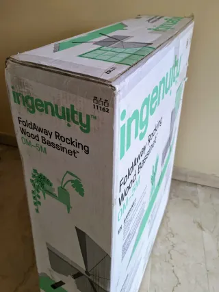 Ingenuity FoldAway Rocking Wood Bassinet OM-5M Car