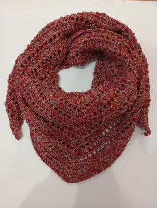 Chal tejido azul y gris