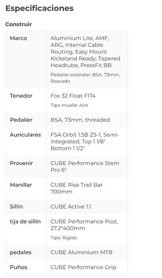 Bicicleta mtb Cube LTD SL 29