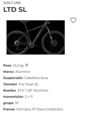 Bicicleta mtb Cube LTD SL 29