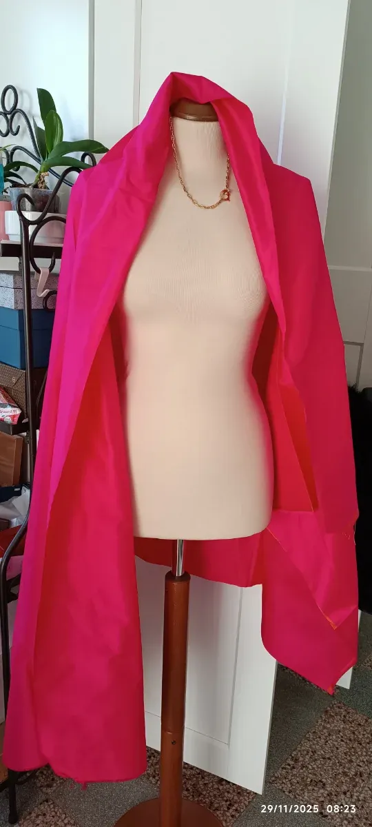 Tessuto Seta Shantung Vintage Originale Thailandia