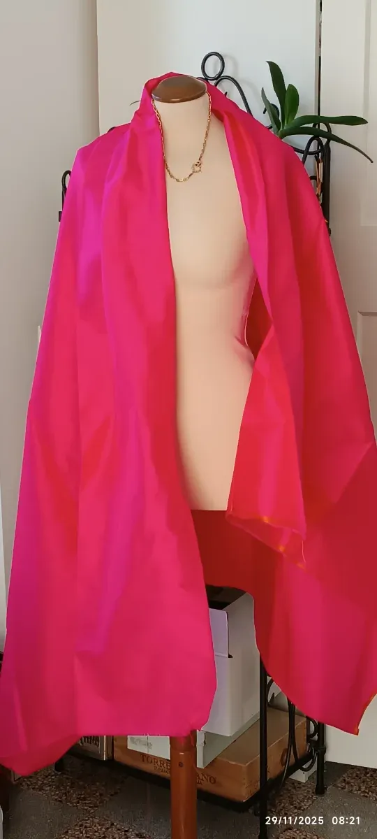 Tessuto Seta Shantung Vintage Originale Thailandia