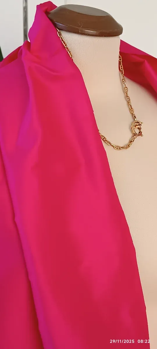 Tessuto Seta Shantung Vintage Originale Thailandia