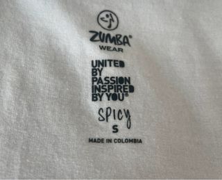 Camiseta Zumba Blanca con Estampado impecable