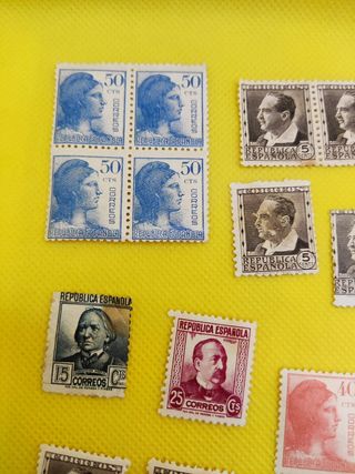 ✅Lote Sellos Antiguos de la Republica Española