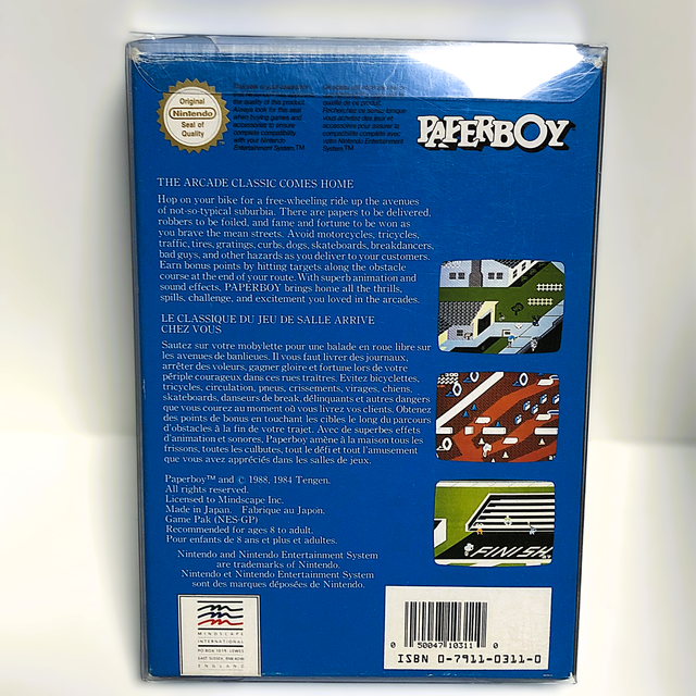 Paperboy NES Nintendo PAL A