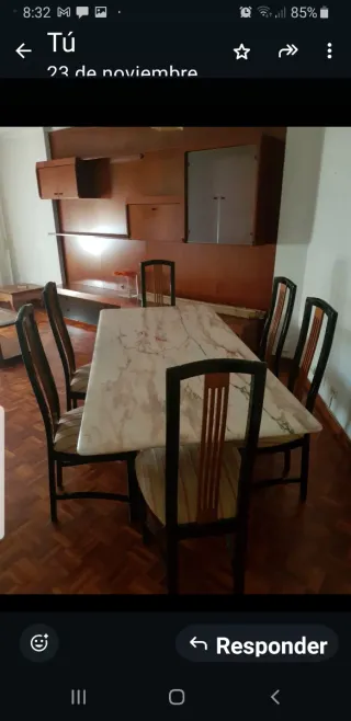 Tavolo in marmo con 6 sedie