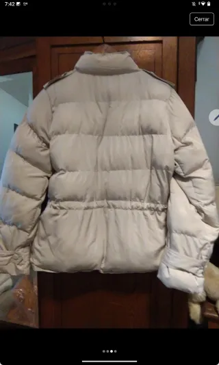 Chaqueta acolchada beige