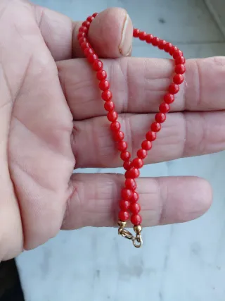 Bracciale Corallo Mediterraneo Originale Rosso .