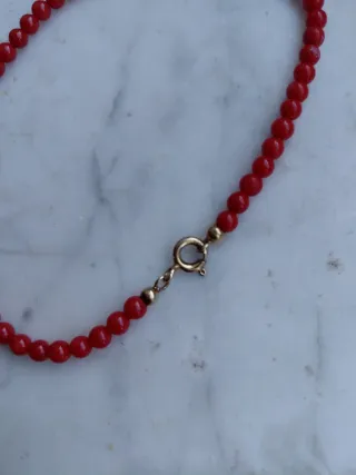 Bracciale Corallo Mediterraneo Originale Rosso .