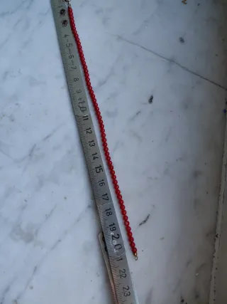 Bracciale Corallo Mediterraneo Originale Rosso .