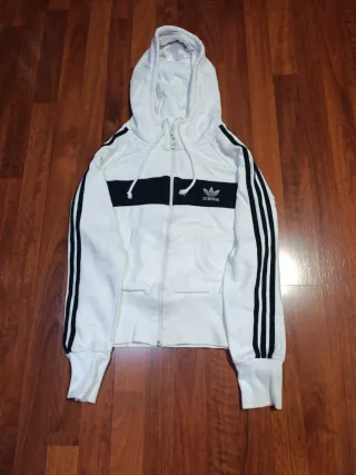 Sudadera Adidas Mujer Blanca y Negra