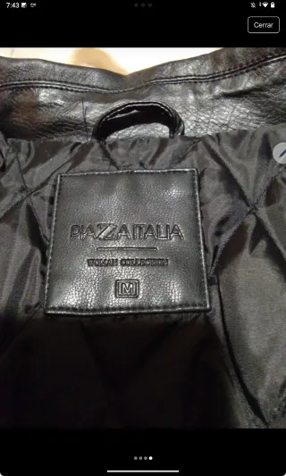 Cazadora de piel negra