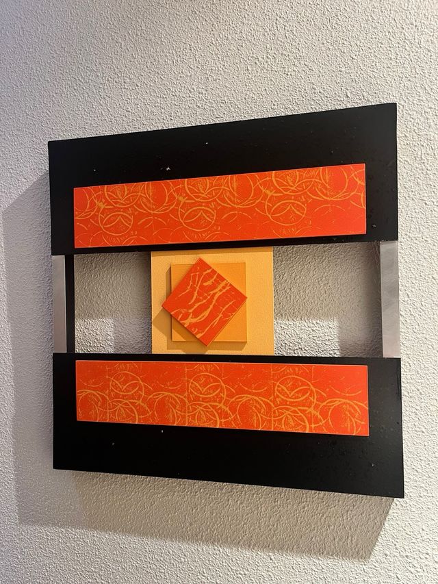 Quadro Decorativo Flores Laranja