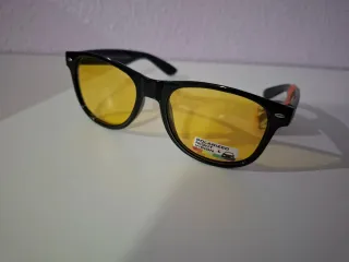 Gafas de sol polarizadas amarillas + funda de tela