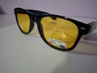 Gafas de sol polarizadas amarillas + funda de tela
