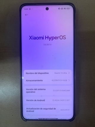 Xiaomi 15 Ultra Gris 16GB 512GB