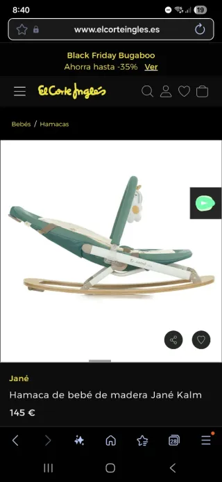 Hamaca bebé madera Jané Kalm