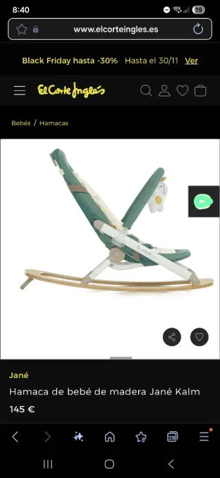 Hamaca bebé madera Jané Kalm