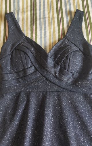 Vestido gris con brillos Talla 36