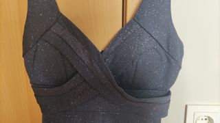 Vestido gris con brillos Talla 36